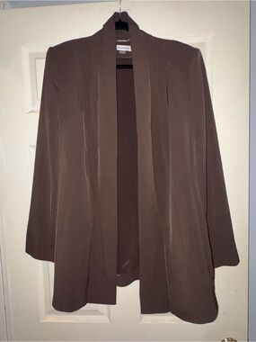 Calvin Klein Brown Open-Front Blazer Jacket